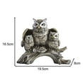 thumbnail image 4 of 2 Pieces Wall Clock Ballerina Owl Figurine Resin Material Living Room Kitchen Bedroom Decor, 4 of 8