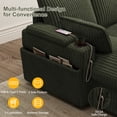thumbnail image 4 of Rophefx Modular Sectional Sofa,Modern Chenille U-Shaped Sofa Couch with Pull Out Bed,Storage Seat,USB, Cup Holder,Side Pocket,Cloud Couch Bed for Living Room, Apartment,Green, 4 of 8