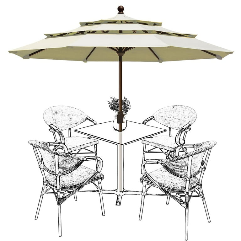 Free Shipping! EliteShade 9Ft 3 Tiers Market Umbrella Patio Free Shipping! EliteShade 9Ft 3 Tiers Market Umbrella Patio
