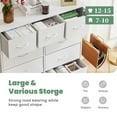 thumbnail image 6 of SLOK 9 Drawer Fabric Dresser, Bedroom Closet Organizer Storage Cabinet for Hallway/Entryway, White, 6 of 9