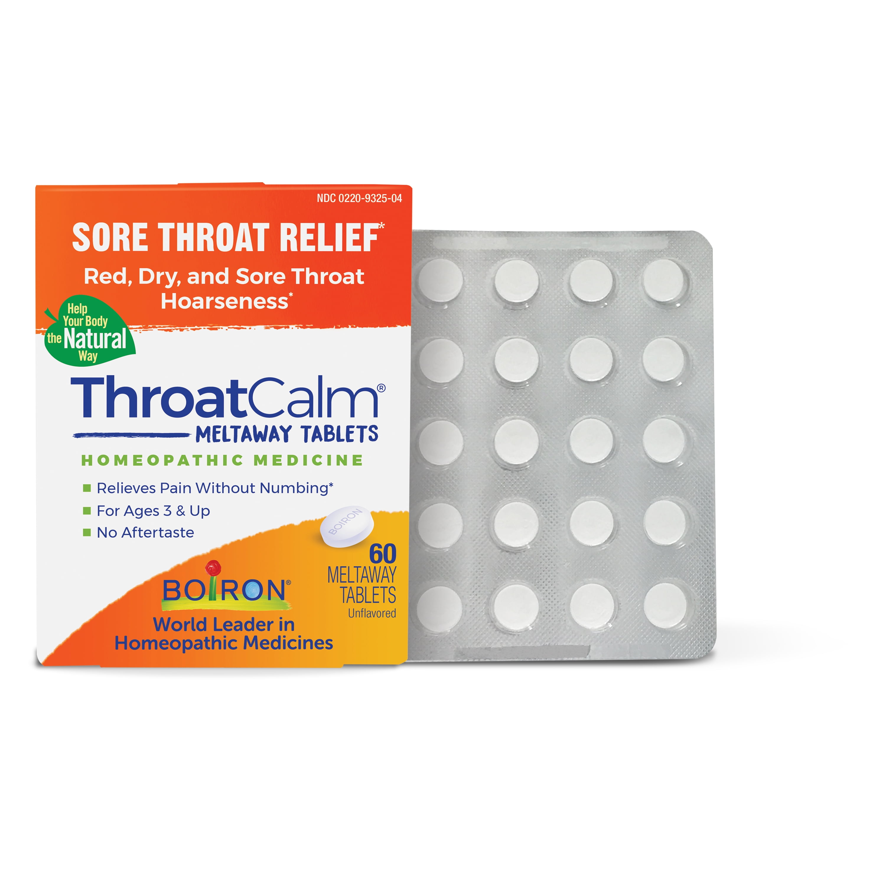Boiron ThroatCalm Tablets, Homeopathic Medicine for Sore Throat Relief