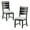 Black, variant on COLAMY Farmhouse Wood Dining Chairs Set of 2, Rustic Ladder Back Kitchen Side Chair with Upholstered Seat, Black