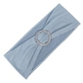 thumbnail image 2 of BalsaCircle 5 Dusty Blue Spandex 5x14" Stretchable Chair Sashes Diamond Ring Buckle Party Decorations, 2 of 8
