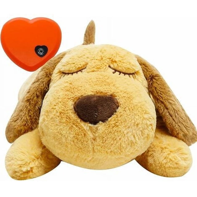 Jouet de battement de coeur pour chien pour soulager l'anxiété, jouet en peluche doux pour animal de compagnie calmant chiot aide à laformation comportementale jouet animal compagnon