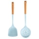 thumbnail image 1 of Juego de utensilios de cocina de 2 piezas, silicona antiadherente resistente al calor, sin BPA, utensilios de cocina con mango de madera maciza, 1 of 5