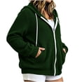 thumbnail image 3 of cocolona Womens Plus Size Knit Cardigan Oversized Long Sleeve Hooded Drawstring Jacket Solid Color Casual Zipper Fall Tops, 3 of 7