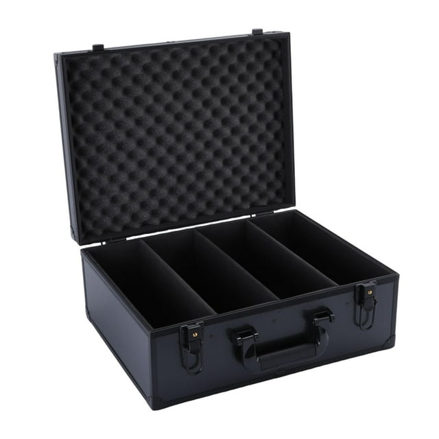 Yinanstore Sports Card Organizer Collection Box Sturdy Versatile Aluminum with EVA Foam 4 Compartments