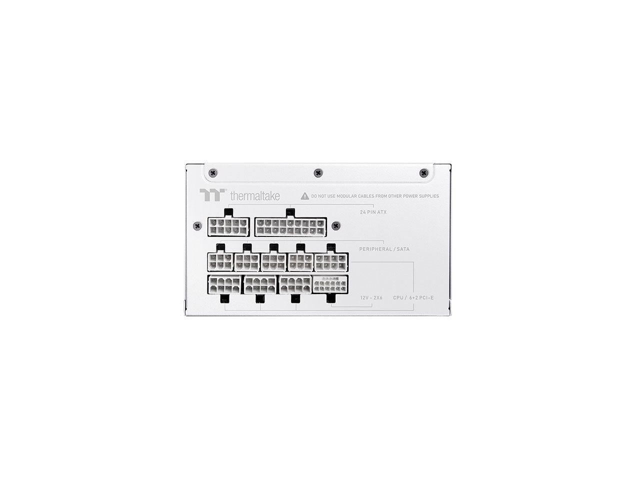Thermaltake TOUGHPOWER GT Snow 850W - Snow - Internal - 120 V AC, 230 V AC Input - 3.3 V DC, 5 V DC, 12 V DC, -12 V DC, 5 V SB Output - 850 W - Active PFC - 1 +12V Rails - PCI Express Connector - 1...
