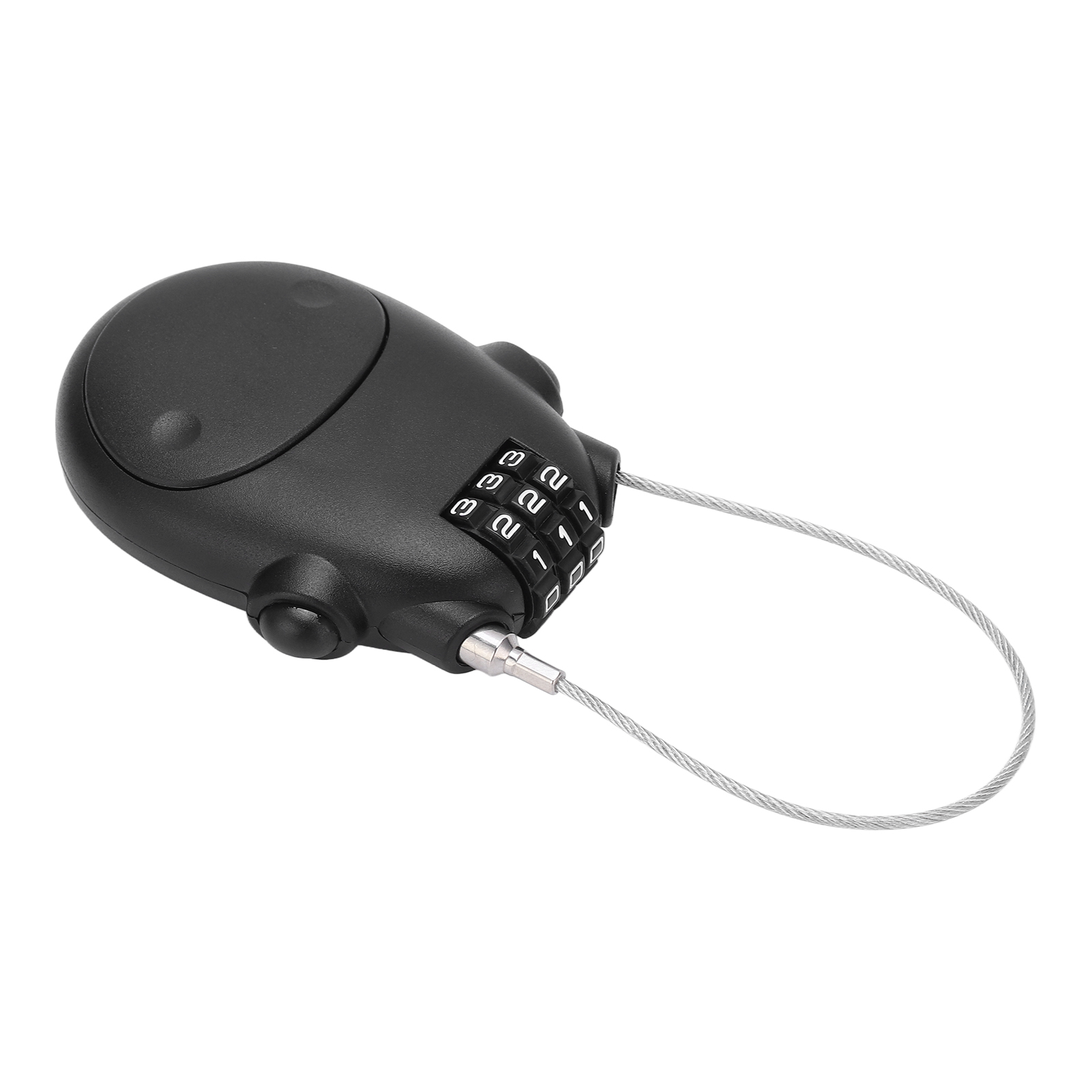 3 Digit Combination Lock, Multipurpose Retractable Cable Lock Antitheft