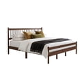 thumbnail image 5 of Leumius Traditional Style King Size Bed with Headboard and Footboard, Pinewood Bed with Strengthened Bed Frame for Teens Adults Walnut, 5 of 9