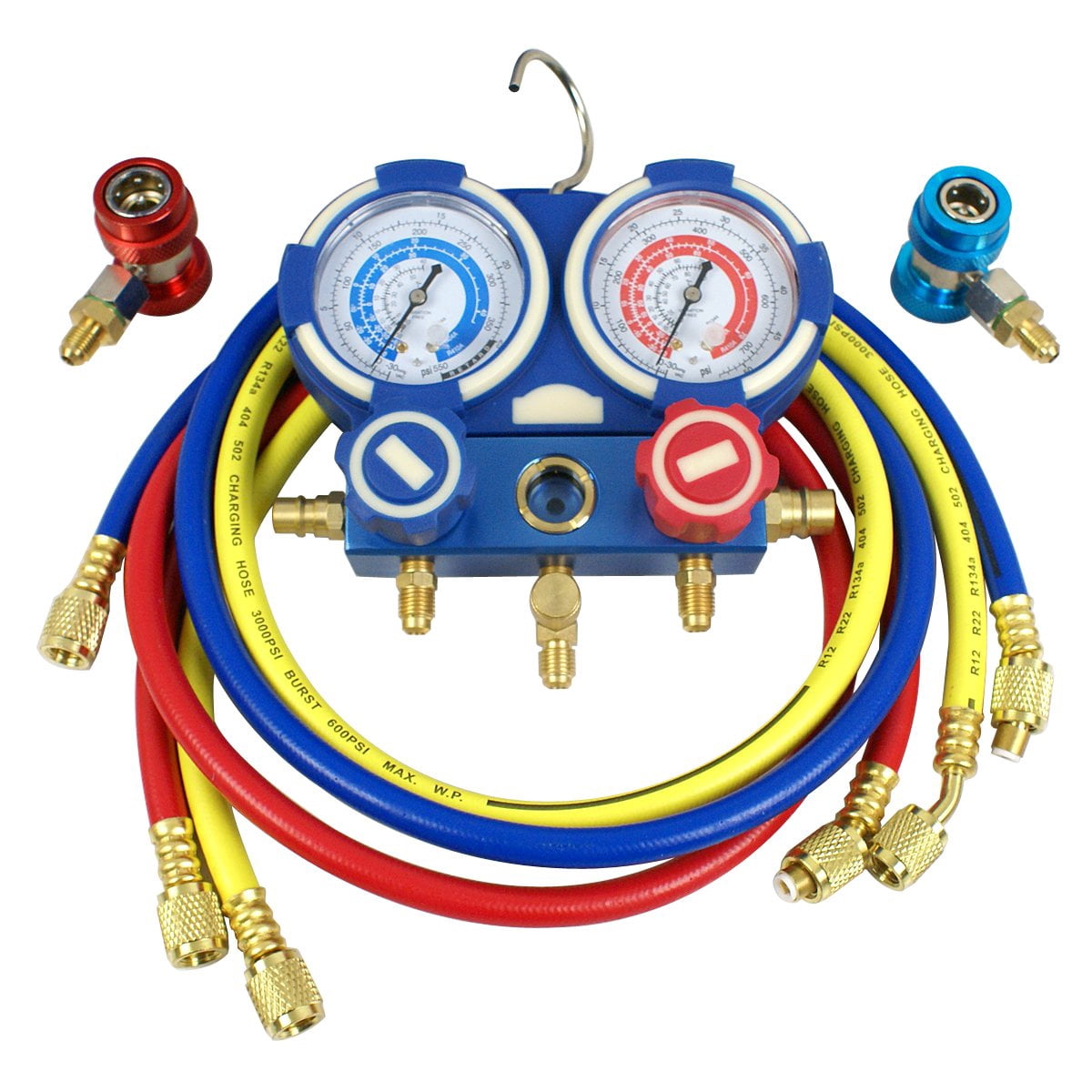 ZENY 3.5CFM Single-Stage Vane Vacuum Pump for HVAC & Auto AC Recharging with R134a Manifold