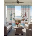 thumbnail image 6 of Happy Easter Kitchen Curtains Cute Gnomes Eggs Blue Bunny Floral Pink Border Cafe Short Curtains for Bathroom Blackout Window Curtain Small Window Treatment Drapes for Bedroom Living Room 52"x45"x2, 6 of 9