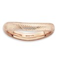 thumbnail image 1 of 925 Sterling Silver Pink Plate Wave Stackable Ring Curved, 1 of 7