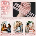 thumbnail image 4 of RAGUPEL 24Pcs Glue on Nails for Women,Light Pink Short Fake Nails,Matte Design Full Cover Nail Tips,Nails Press Ons for Daily Life,Style2, 4 of 7