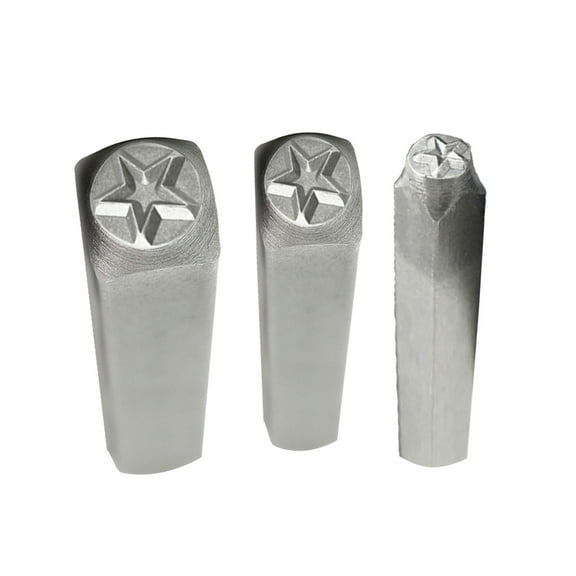 Set of 3 Carbon Steel Five Pointed Star Punches Stamp Jewelry Stamping Tool Marking Punches for Crafting Enthusiasts