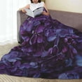 thumbnail image 6 of Honeii Lilac Print Fleece Blanket - Throw Blanket for Bed, Sofa, Couch, Camping, and Travel , Microplush Ultra Soft Warm Blanket-40"x30", 6 of 7