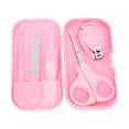 thumbnail image 2 of Juego de cuidado de uñas para bebé, 5 uds., tijeras, pinzas para las orejas, cortaúñas para recién nacido, 2 of 8