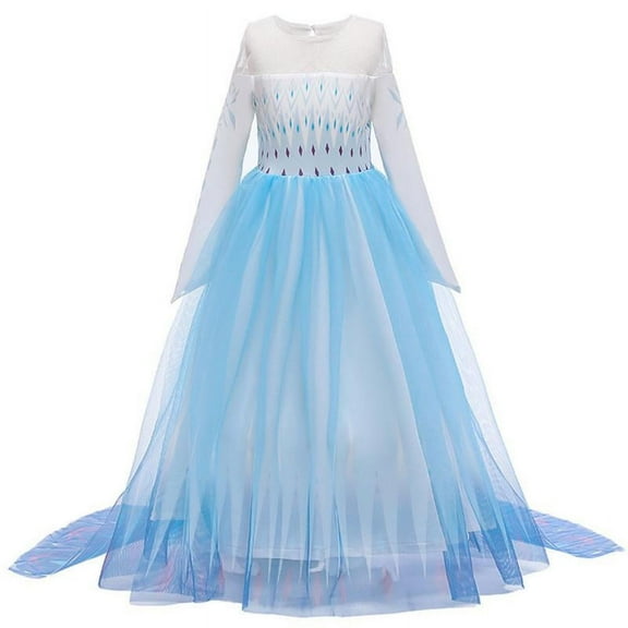 Girls Elsa 2 Princess Dress up Costume Halloween Birthday Party Cosplay Outfit for Little Child Kid Teen