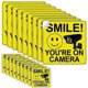 thumbnail image 1 of 20 Pieces Smile You're On Camera Sticker Self-adhesive 24 Hour Video Surveillance Sign Sticker Uv Protected And Waterproof For Cctv Security Camera, I, 1 of 5