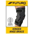 FUTURO Sport Hinged Knee Brace, Adjustable, Black, Firm Stabilizing