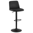 thumbnail image 1 of Bouclair Tabouret de Bar en Similicuir Noir et Métal, 1 of 10