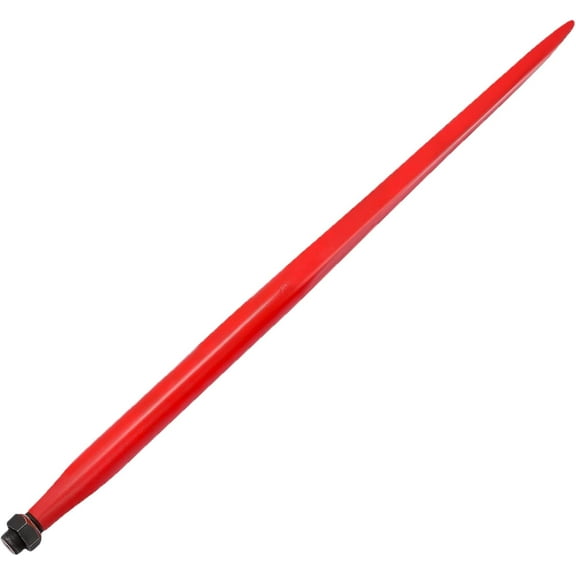 49" Bale Spear 4000 lbs Capacity, Bale Spike Quick Attach Square Hay Bale Spears, Hay Handing Equipment Fit for Bobcat Tractors, Red Coated Bale Forks for Kubota Bobcat Tractor Loader