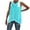 Womens Light blue Tank Tops, variant on HAPIMO Women's Summer Tank Tops Sleeveless Shirts for Girls V-Neck Blouse Solid Color Print Tops Lace Crochet Tunic Camisole Casual Pleated Flowy Camis Vest Discount Light blue S