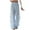 Blue, variant on CHWGFWL Wide Leg Pants Woman Women's Plaid Wide Leg Pants Summer Mid Rise Gingham Pants Comfy Pajama Pants Side Slit Tie Pants Trousers Pants for Women Womens Pants Palazzo Pants for Women(Khaki,S)