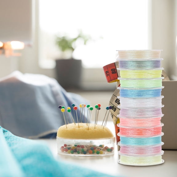 PENIKOKO Glow in the Dark Thread Set Assorted Colors for DIY Embroidery and Cross Stitching 12 Rolls