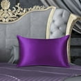thumbnail image 4 of Unique Bargains 19 Momme Silk Pillowcase Envelope Closure Purple Travel, 4 of 8