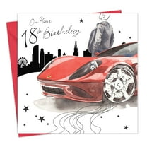 Twizler Happy 18th Birthday Card for Him - Age 18 - Mens Birthday Greeting Card - Son Brother Grandson