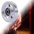 thumbnail image 1 of DYNWAVECA Poulie de Roulement en Alliage d'Aluminium Remplacement Poulie Ronde Roue de Câble de Gym pour Accessoire de Porte de Garage d'Exercice 93mm, 1 of 10