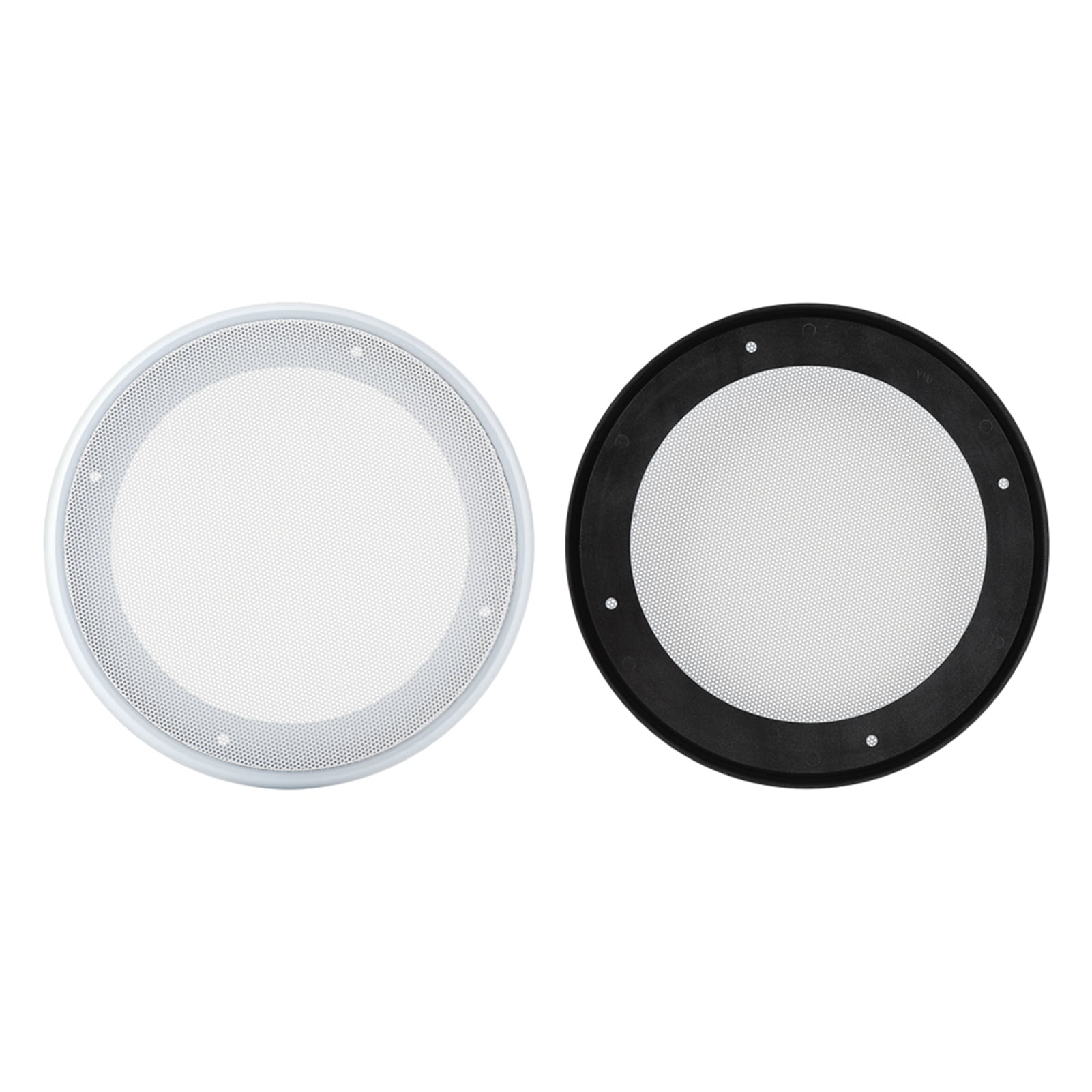 BIMZUC 2PCS Speaker Grille Car Audio Speaker Cover Decorative Circle Metal Mesh 6.5 inches / 16.5 cm Replacement Parts Accessories For Home Audio And Vehicle Audio Systems Universal Fit White