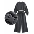thumbnail image 5 of Iyufng 2 Piece Polka Dot Outfits for Women, Cropped Sweatshirt Drawstring Wide Leg Pants with Pockets Casual Loungewear Matching Set, 5 of 7