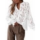 thumbnail image 2 of Blusa Informal Elegante de Encaje para Mujer, Camisa de Larga con Botones, Ropa de Moda para y Otoño L, 2 of 9