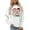 White, variant on Dear Santa Its My Coworkers Fault Print Women's Round-Neck Hoodless Sweatshirts for Females Drop Shoulder Long Sleeve Loose Fit Pullovers Tops Stylish Outfits White XL