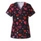 thumbnail image 1 of ICHUANYI Clearance Women's Valentine's Day Print Casual Short Sleeve V-neck Carer(C, XL) ICHUANYI WER2023081010074, 1 of 5