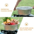 thumbnail image 4 of Aluminum Pots with Lids: Disposable Cookware Aluminum Foil Pans Round Tin Foil Pans, Multi-use Tinfoil Camping Pot Food Containers for Oven Toaster Grill Cooking Roasting (9PCS, L), 4 of 10