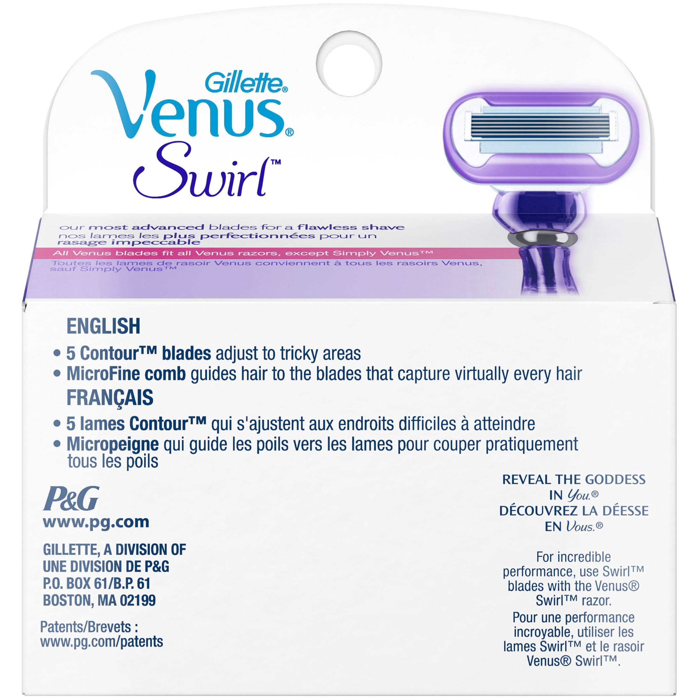 Gillette Venus Swirl Razor Cartridges with Free Swirl Razor 4 ct Box