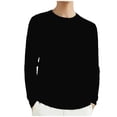 thumbnail image 4 of Mens Sweater Coat Tops Crewneck Long Sleeve Knit Comfort Style Mens Warm Sweaters,Black,M, 4 of 4