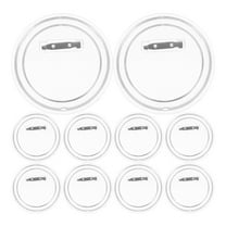 Himition 10pcs Button Badges with Pin Clear Button Badges Craft Buttons 75MM Make Your Own Buttons Large Photo Buttons Pins Acrylic Picture Button Badges Crafts Supplies DIY School Projects