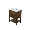 thumbnail image 6 of Elegant Decor Mason 24" 2-Door Wood Single Bathroom Vanity in Antique Coffee, 6 of 12