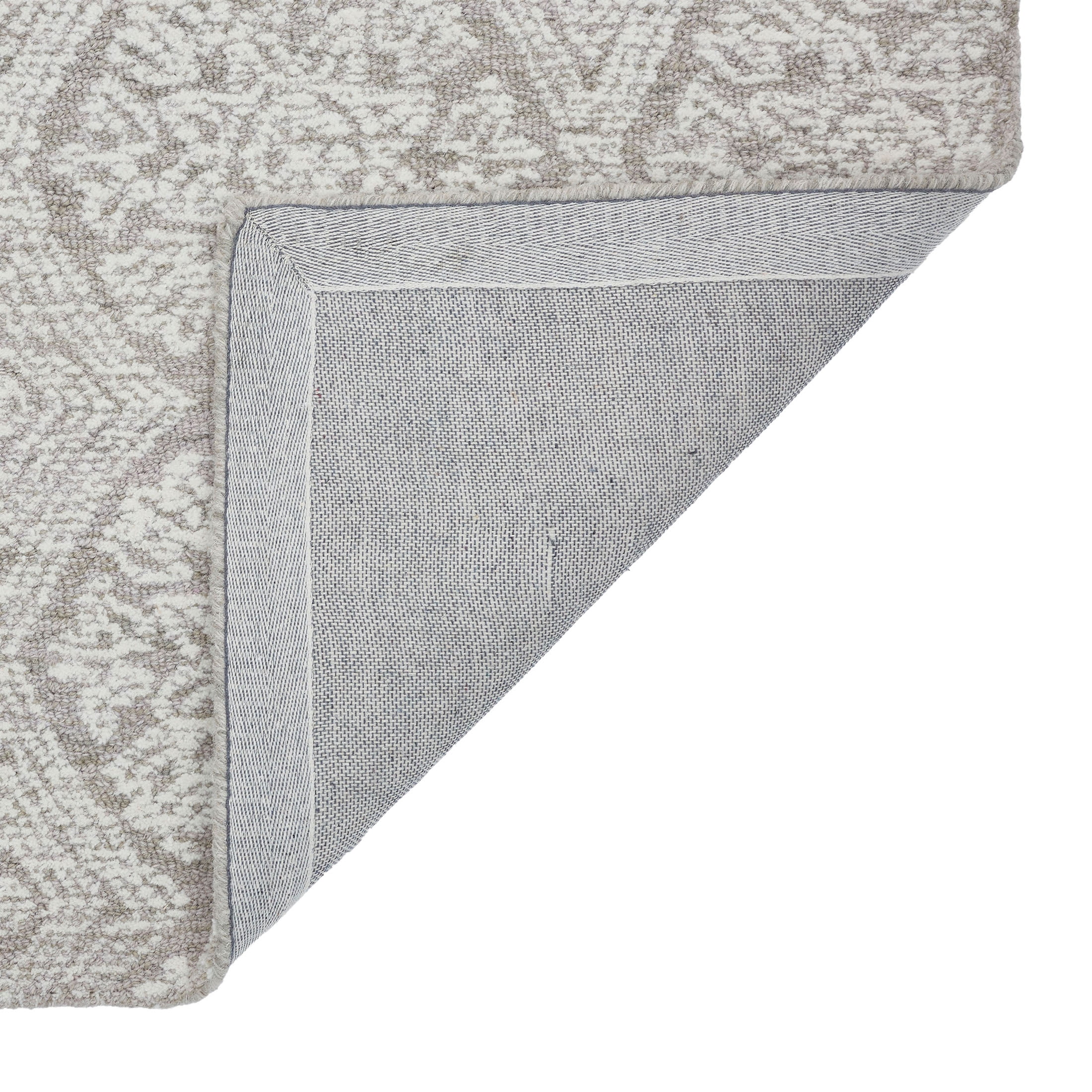Better Homes & Gardens Suzani Taupe Medallion Wool Indoor Area Rug, 5' x 7'