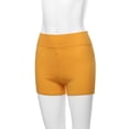 thumbnail image 5 of A2Y Women's Basic Solid Premium Cotton High Rise Bike Shorts Dark Mustard 1XL, 5 of 6