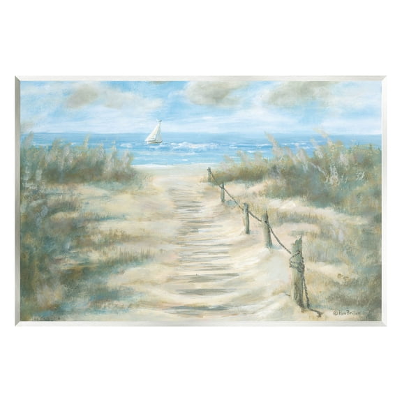 Ocean Shore Beach Boardwalk Coastal Painting Unframed Art Print Wall Art