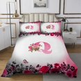 thumbnail image 1 of Erosebridal Monogrammed Coverlet Set King,Personalized Initial Bedding Set,Letter Decoration,Ultra Soft,3 Pieces, 1 of 5