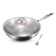 thumbnail image 1 of Titanium Hammered Pan Pro con tapa, sartén Nutri de titanio antiadherente resistente a los arañazos for cocinar, 1 of 7