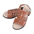 thumbnail image 5 of Domuza Womens Orthopedic Sandals Arch Support Flat Wedge Sandals Wide Non Slip Slip on Hiking Shoes Beach 2026 New Orthopedic Shoes Brown 7（EU-38）, 5 of 6