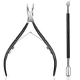 thumbnail image 1 of Cortadora de cutículas Ejiubas Professional de acero inoxidable negro, 1 of 6