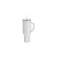 thumbnail image 2 of Craft Express 40 oz White Stainless Steel Travel Tumbler with Lid, Straw & Handle: 12 Pack, 2 of 9
